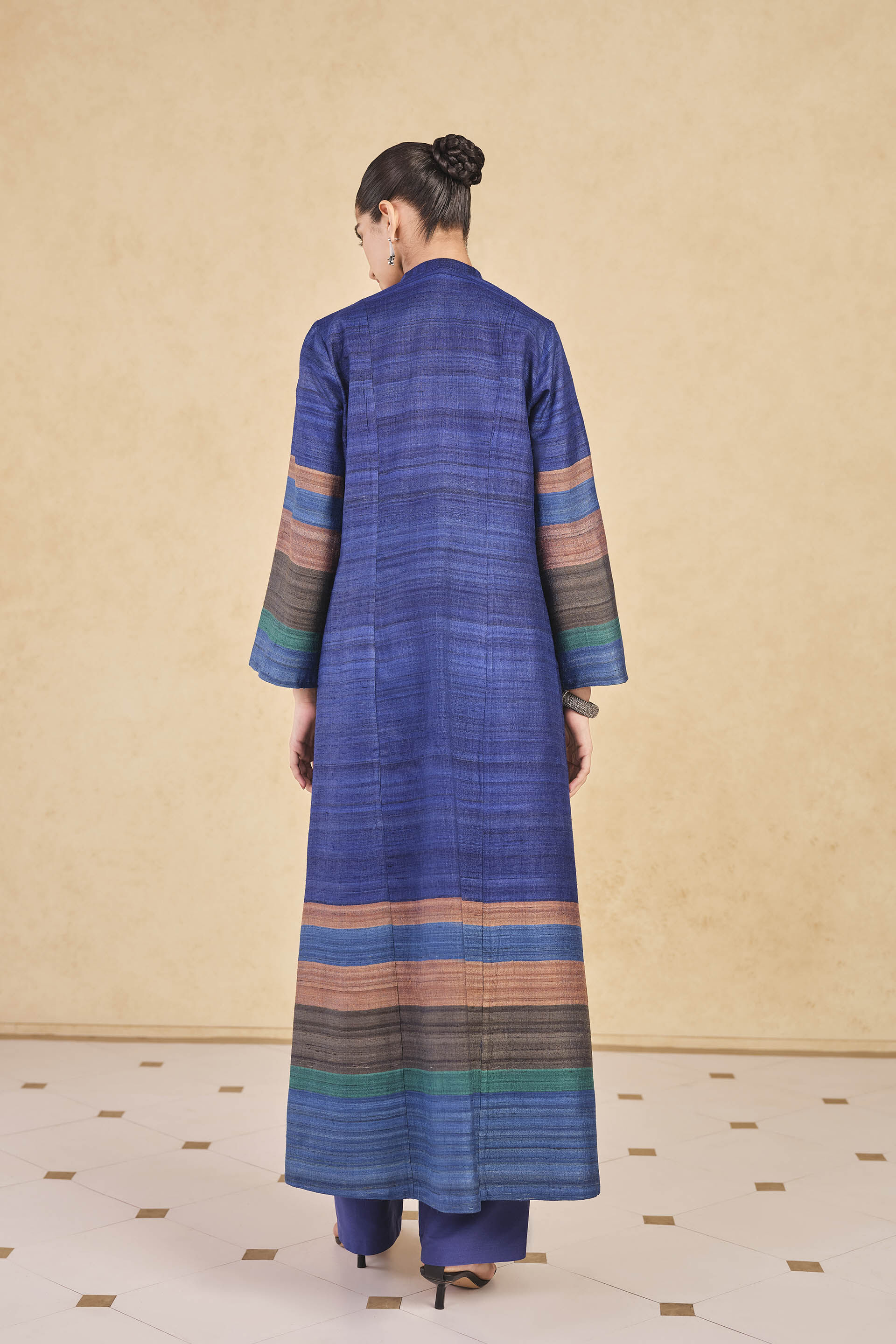 Rufaro Silk Jacket Set - Blue, Blue, image 3